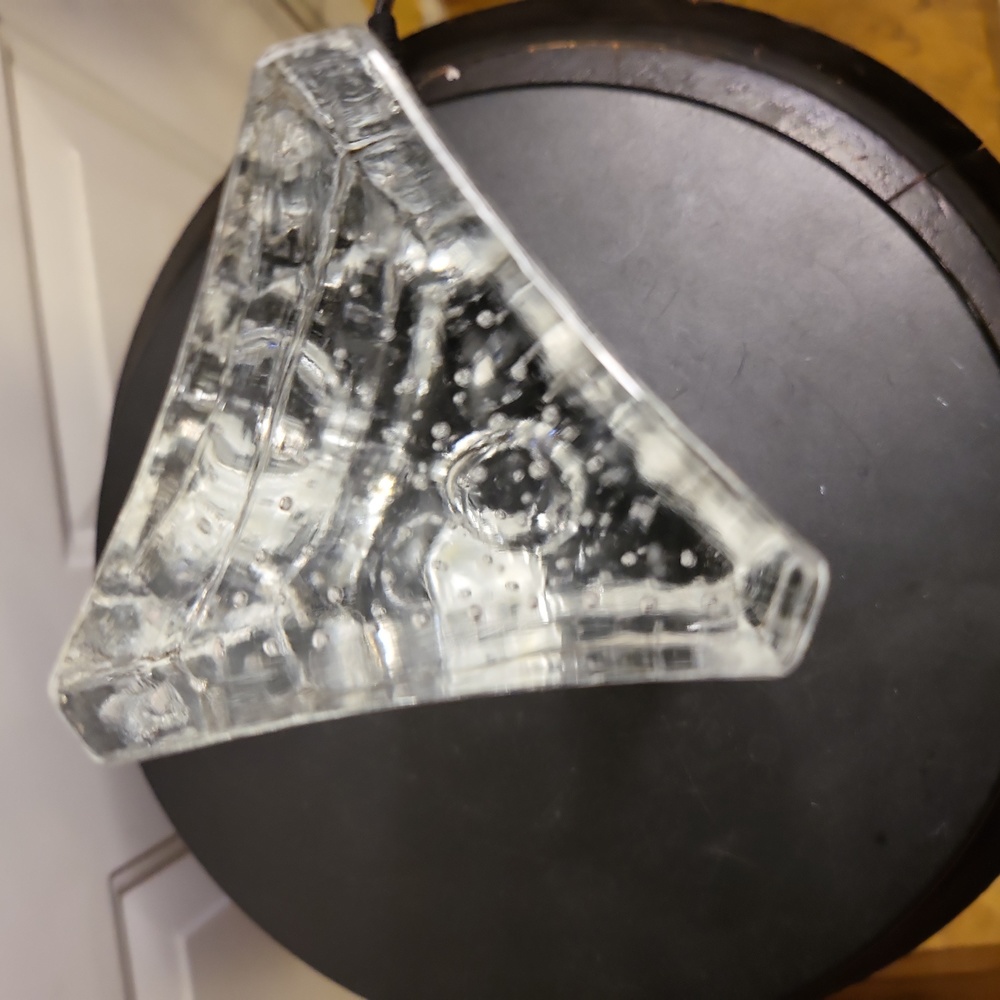Iittala Arkipelago Triangle Ice Block Bubble Candle Holder Finland 6" - Picture 7 of 9